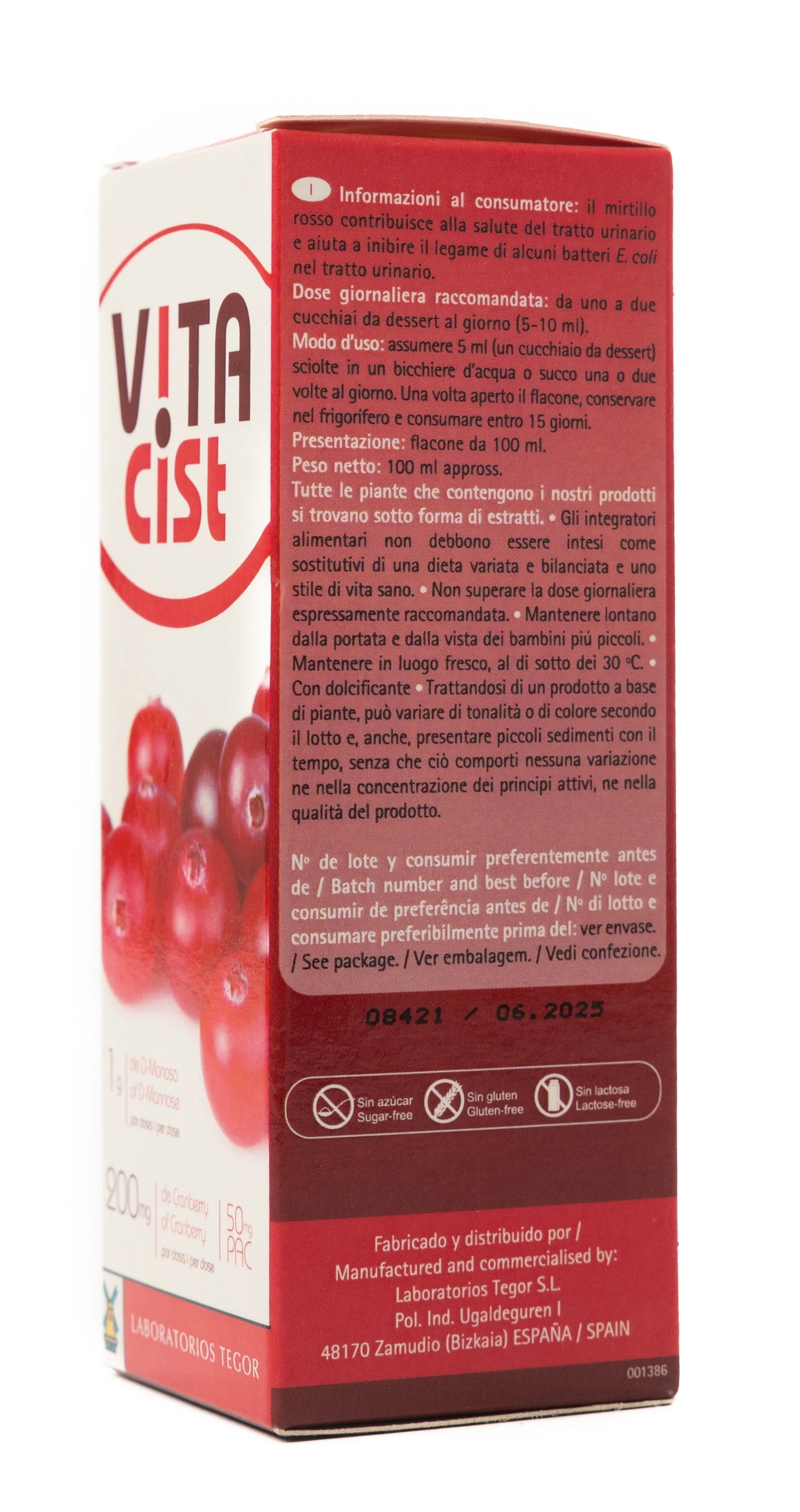 Vitacist 200mg Cranberry Solution 100 ml