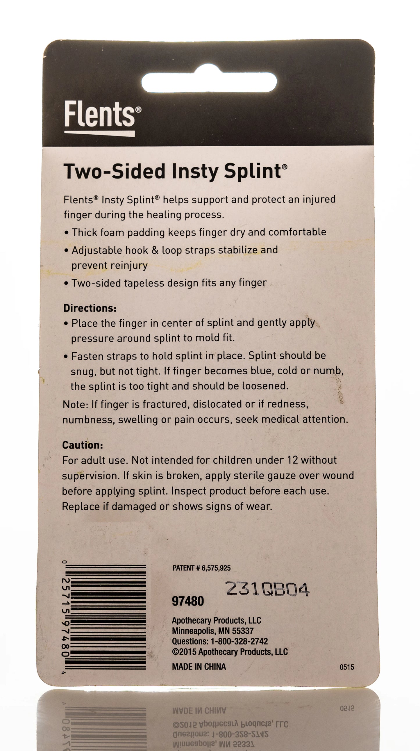 Flents Two Sided Insty Splint 2 Pieces [Medium/Large] 97480