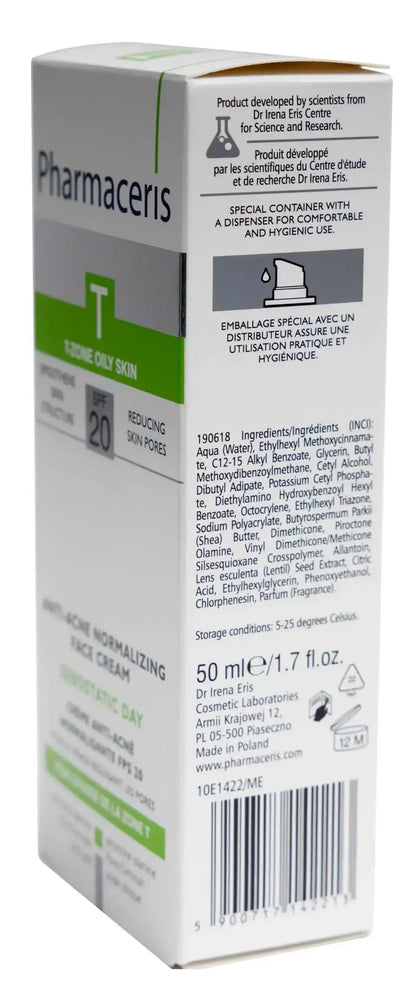 Pharmaceris T Sebostatic SPF 20 Day Anti-Acne Normalizing Face Cream 50 Ml