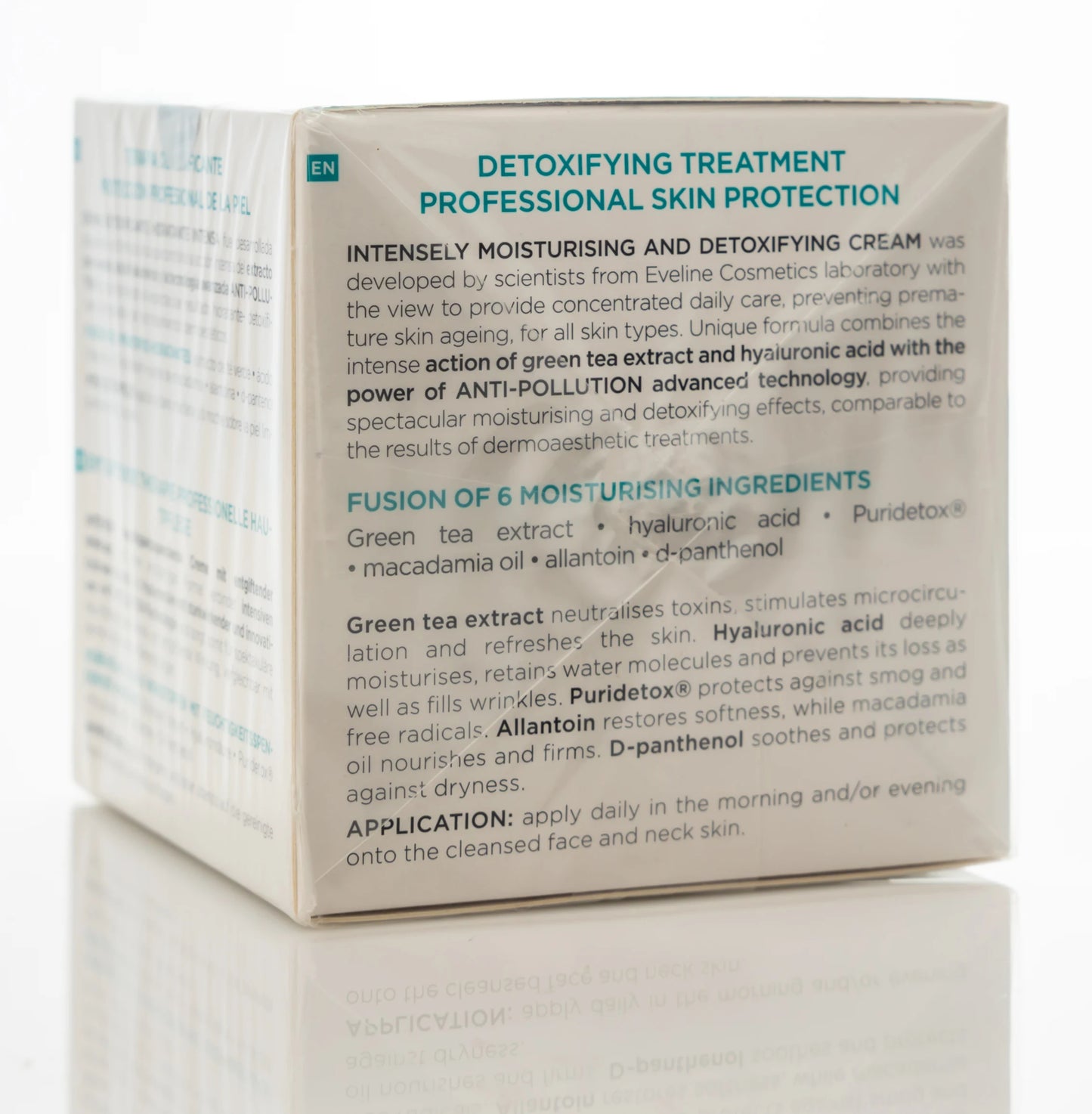 Eveline Hyaluronic Acid + Green Tea Intense Moisturising and Detoxifying Day and Night Cream 50 Ml
