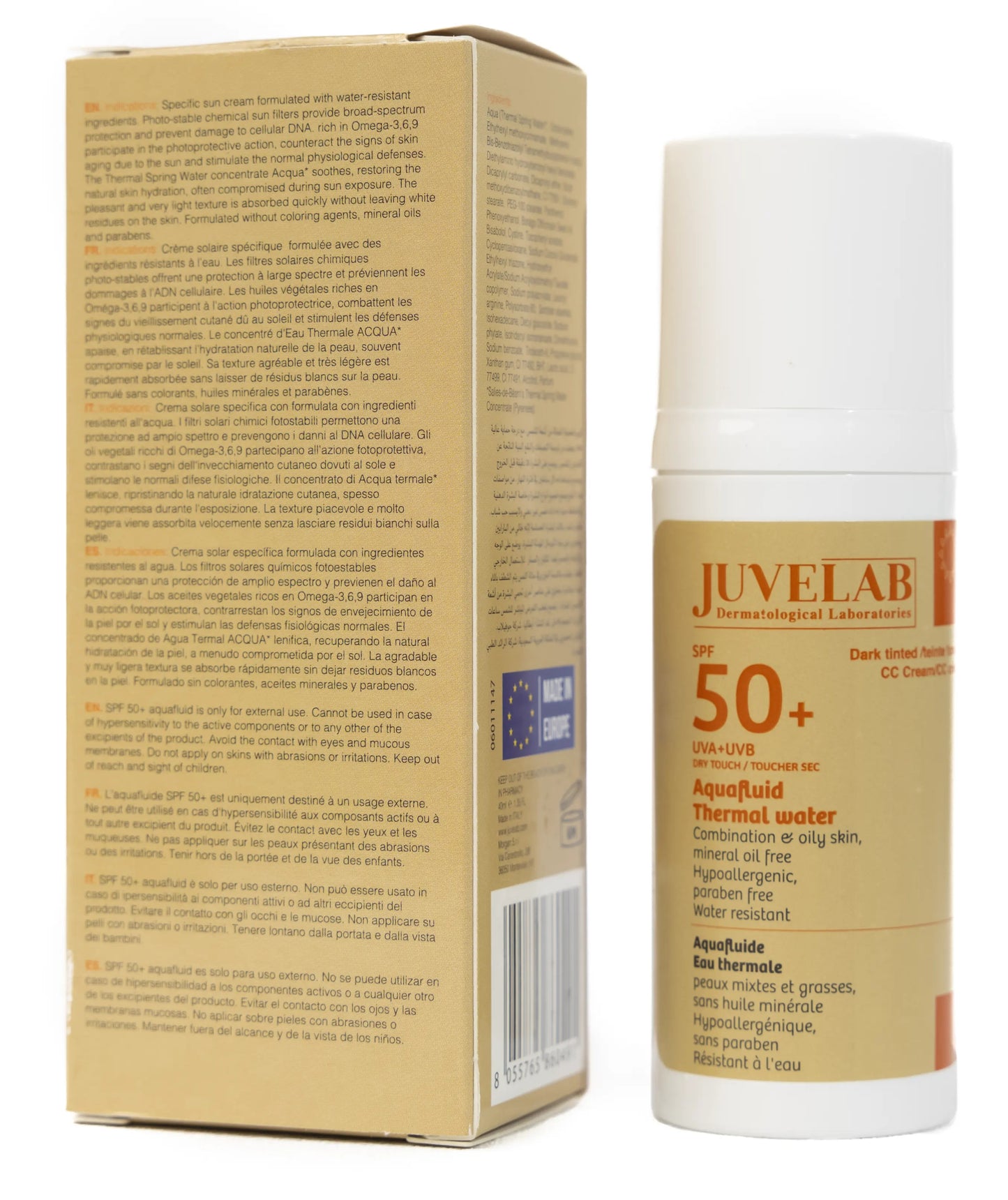Juvelab SPF 50+ Dark Tint Aqua Fluid 40ML