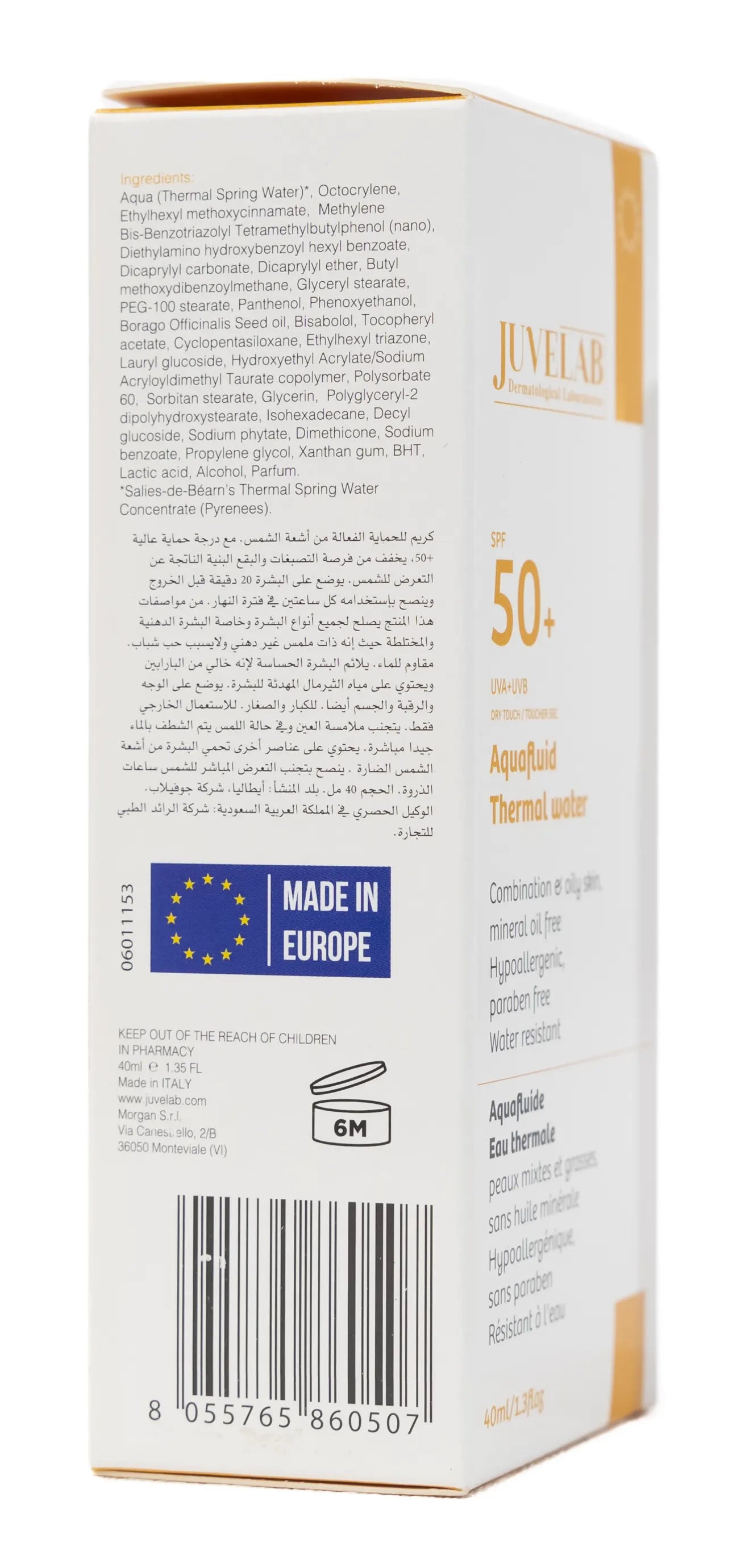 Juvelab SPF 50+ Aqua Fluid 40 ML
