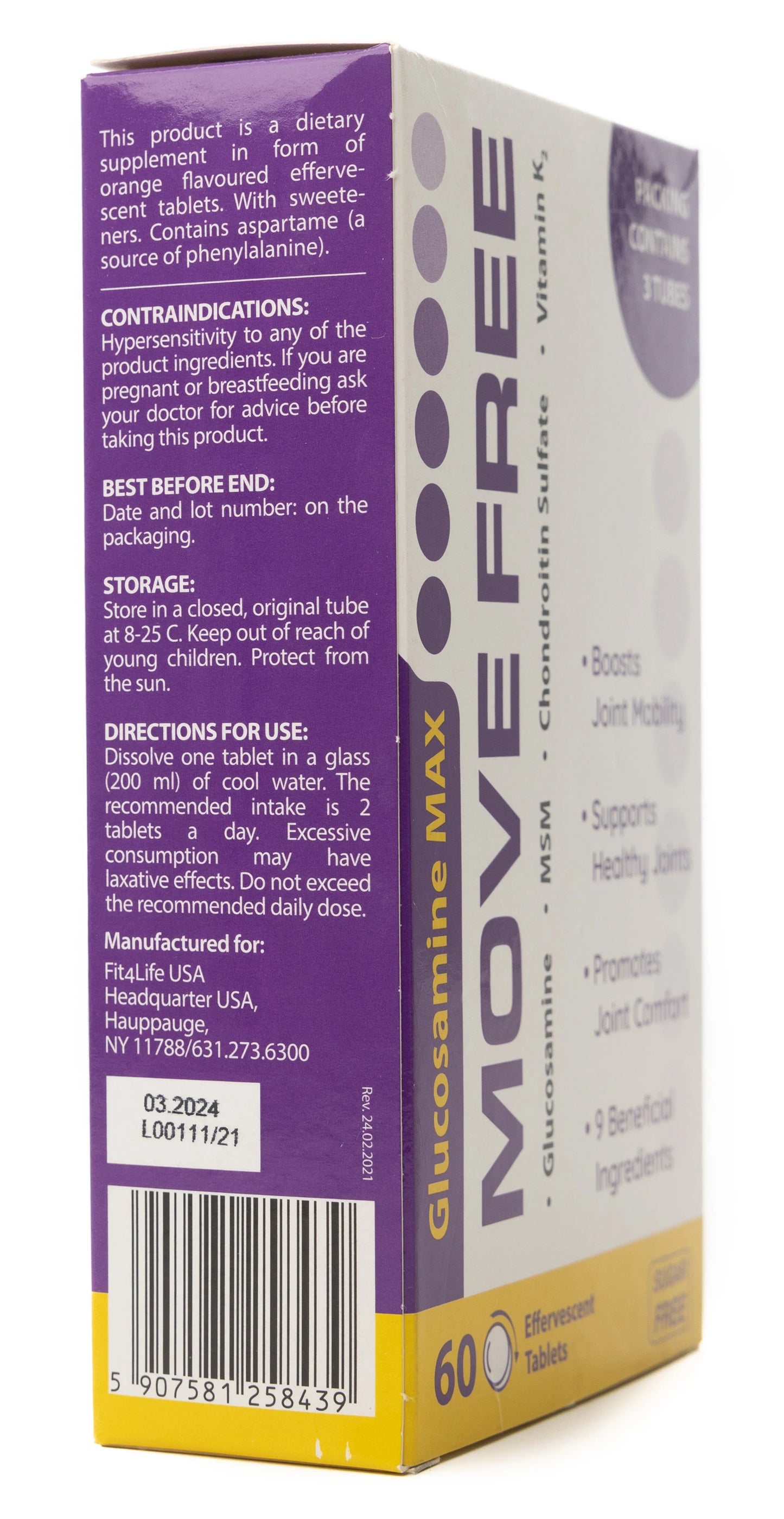 Fit4Life Movefree 60 Effervescent Tablet