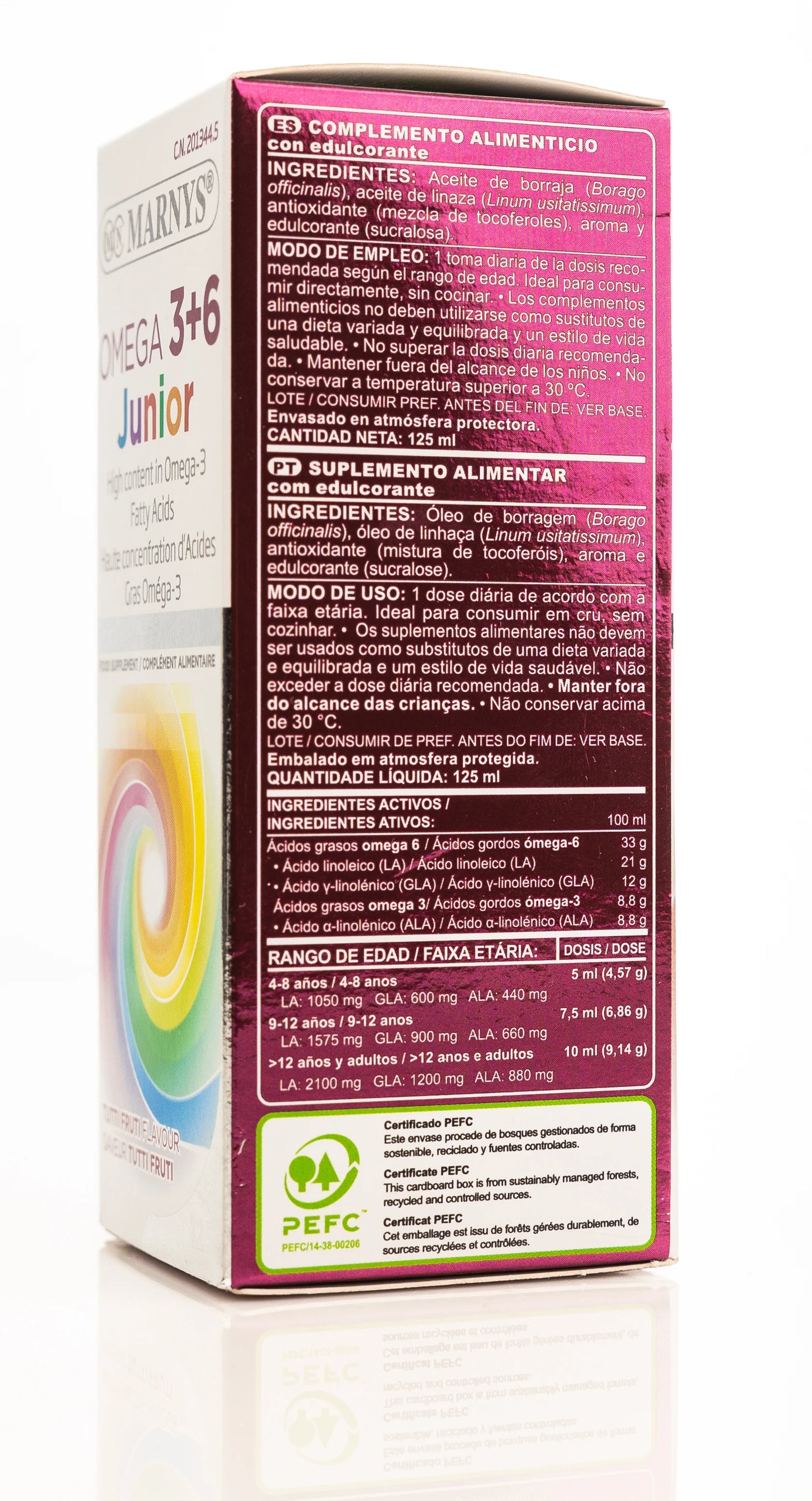 Marnys Omega 3+6 Junior Syrup 125 ml
