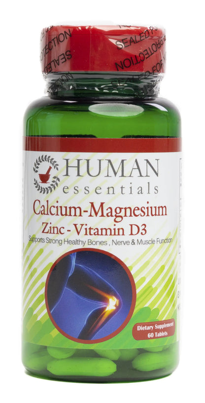 Human Essentials Calcium Magnesium Zinc +Vitamin D3 60 Tablet