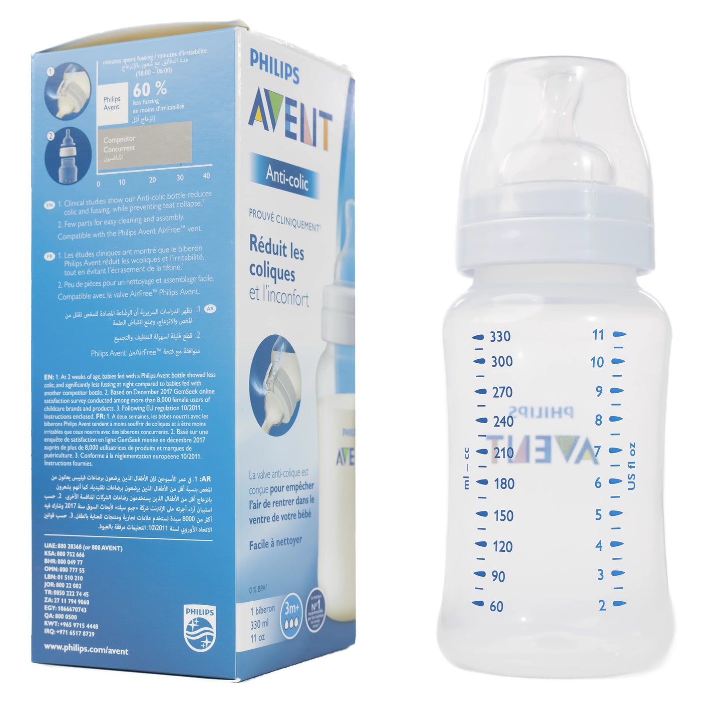 Avent [743] Anti Colic Bottle 3M+ 330ML
