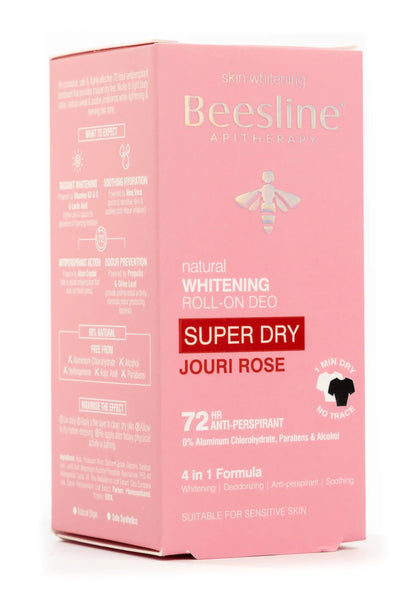 Beesline 72 Hours Whitening Roll On Deo Super Dry Jouri Rose 50 Ml