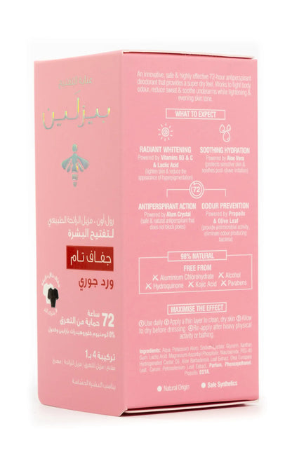 Beesline 72 Hours Whitening Roll On Deo Super Dry Jouri Rose 50 Ml