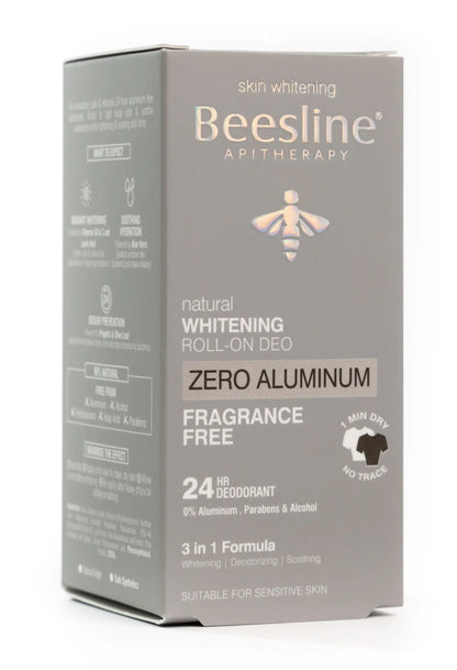 Beesline 24 Hours Deodrant Whitening Roll On Deo Zero Aluminum 50 Ml [Fragrance Free]