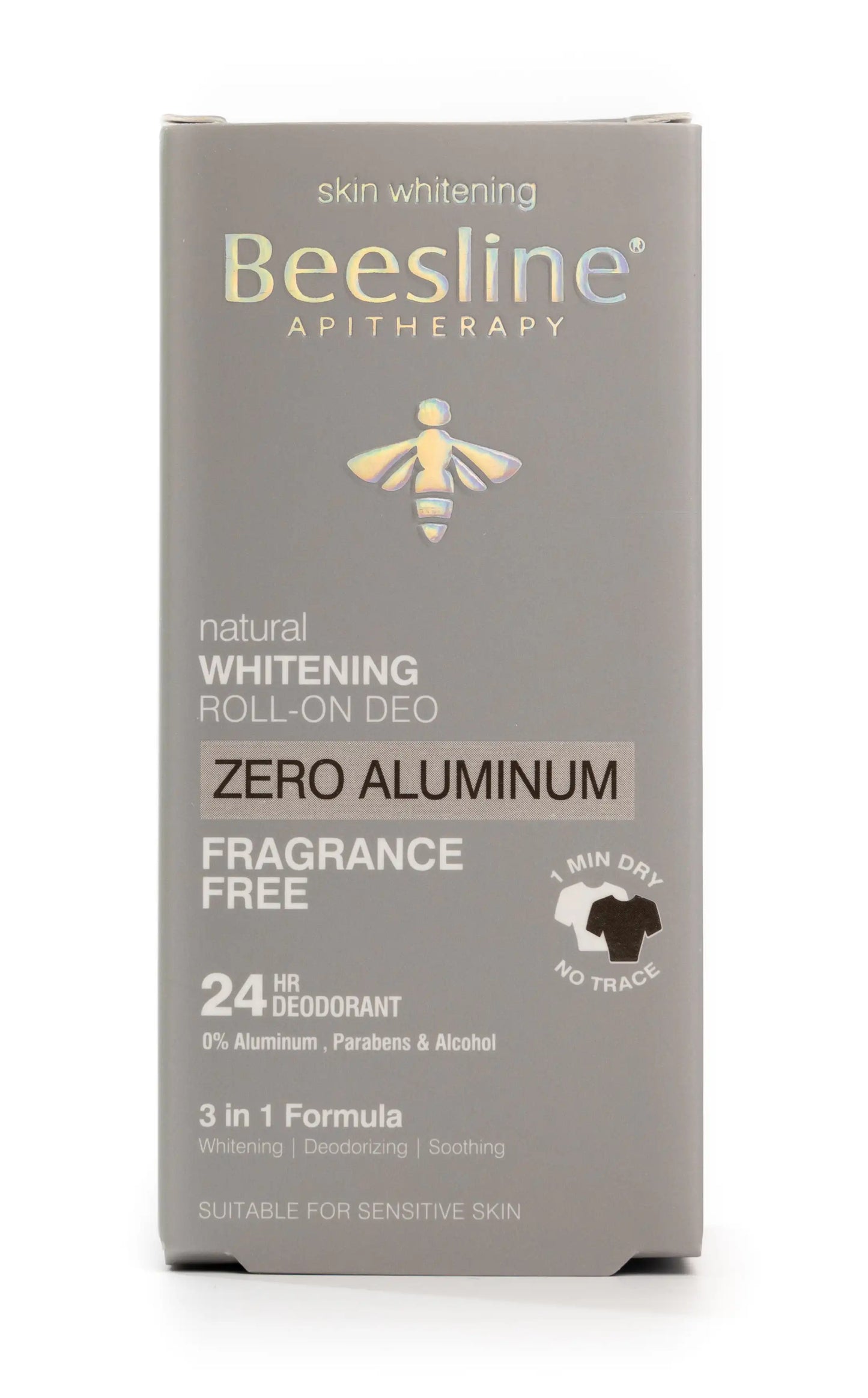 Beesline 24 Hours Deodrant Whitening Roll On Deo Zero Aluminum 50 Ml [Fragrance Free]