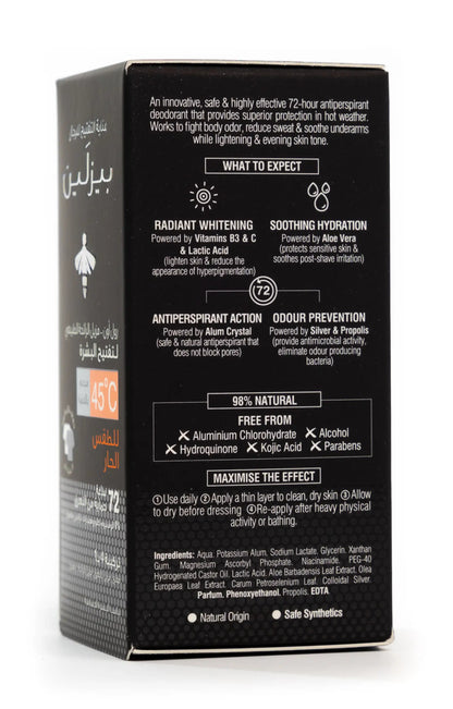 Beesline 72 Hours Men Whitening Roll On Deo Silver Power Heat Protection 50 Ml