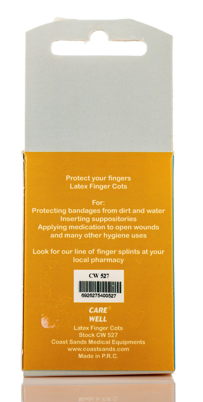 Care Well Latex Finger Cots [527]