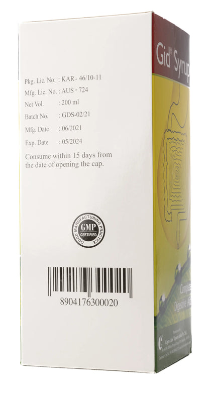 Gid Syrup [Complete Digestive Aid] 200 Ml