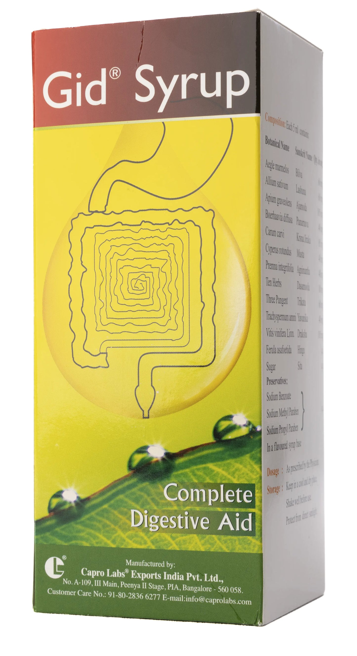 Gid Syrup [Complete Digestive Aid] 200 Ml