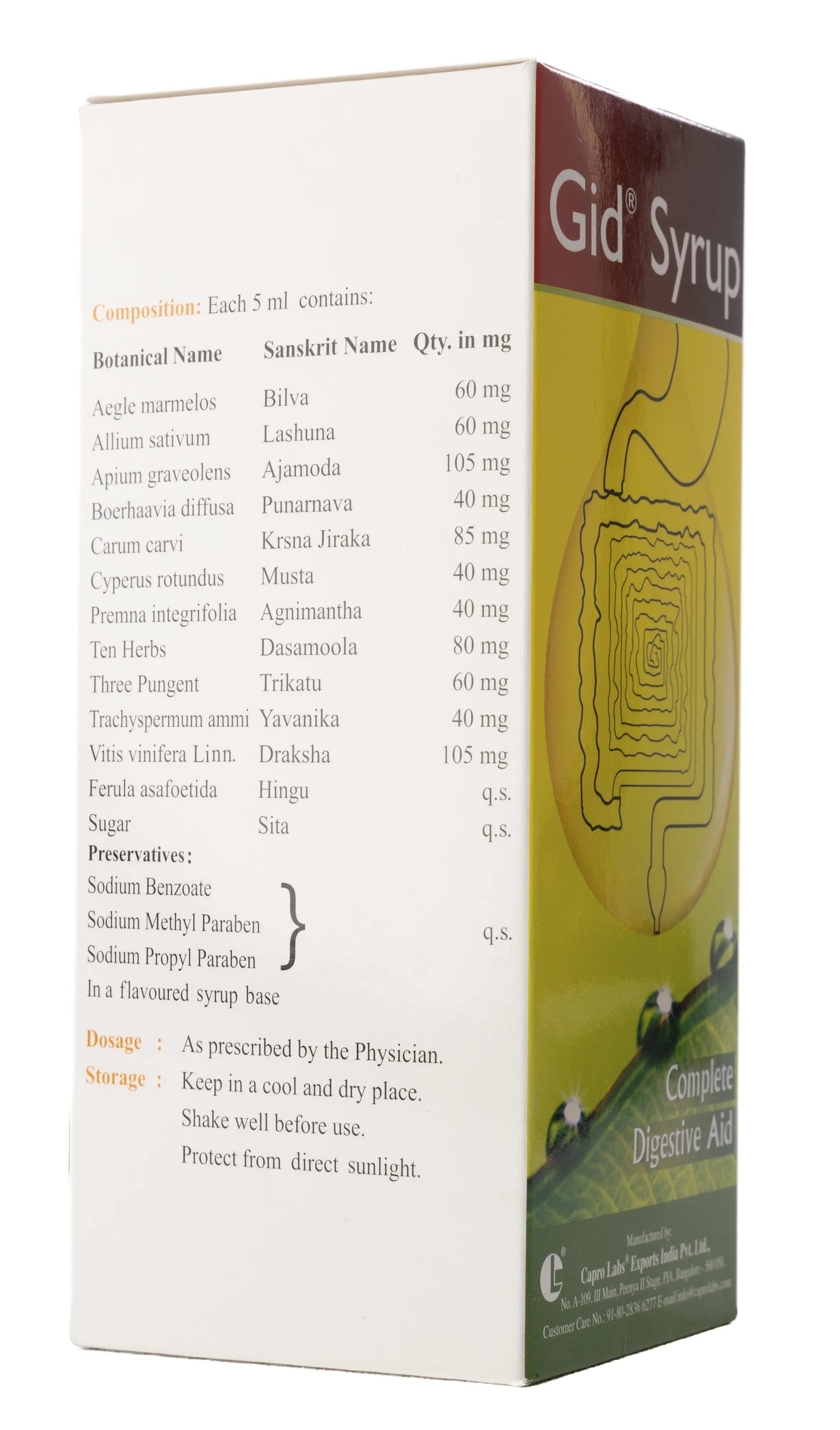 Gid Syrup [Complete Digestive Aid] 200 Ml