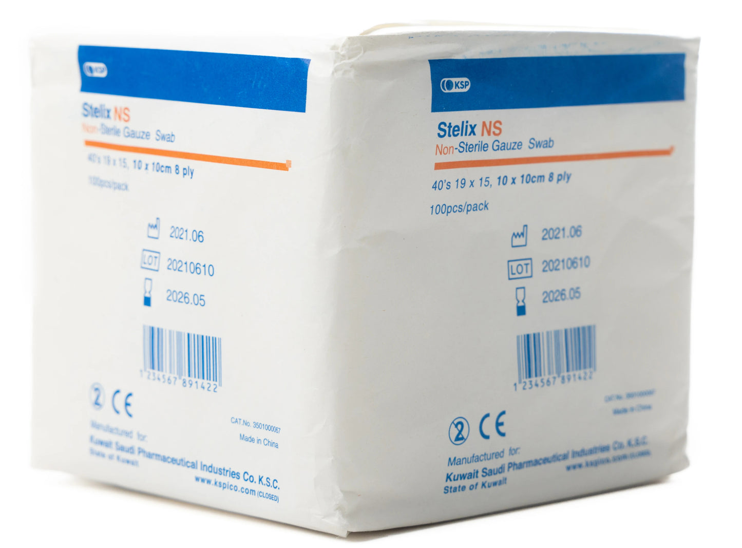 Ksp Stelix Non Sterile Gauze Swab 10X10 Cm 100 Pieces