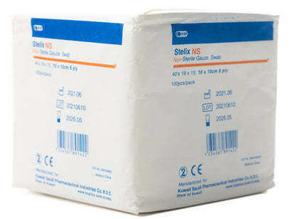 Ksp Stelix Non Sterile Gauze Swab 10X10 Cm 100 Pieces