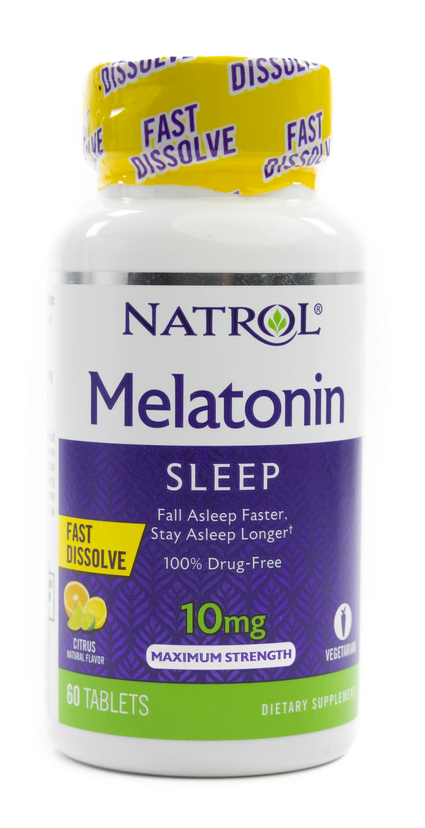 Natrol Melatonin Sleep 10 mg  60 Fast Dissolve Tabets [Citrus]