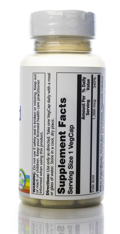 Solaray Folic Acid 1360 mcg 100 Capsules