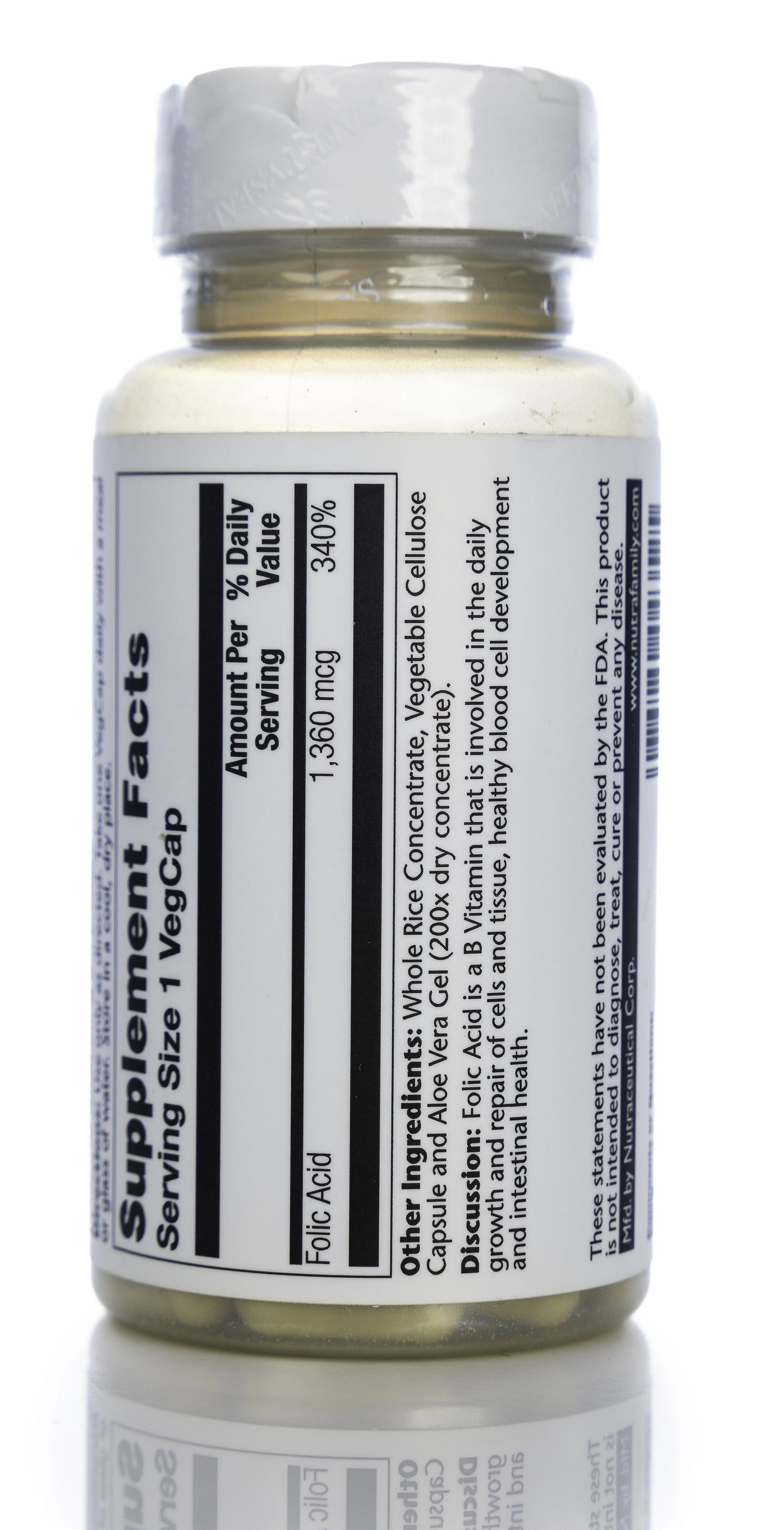 Solaray Folic Acid 1360 mcg 100 Capsules