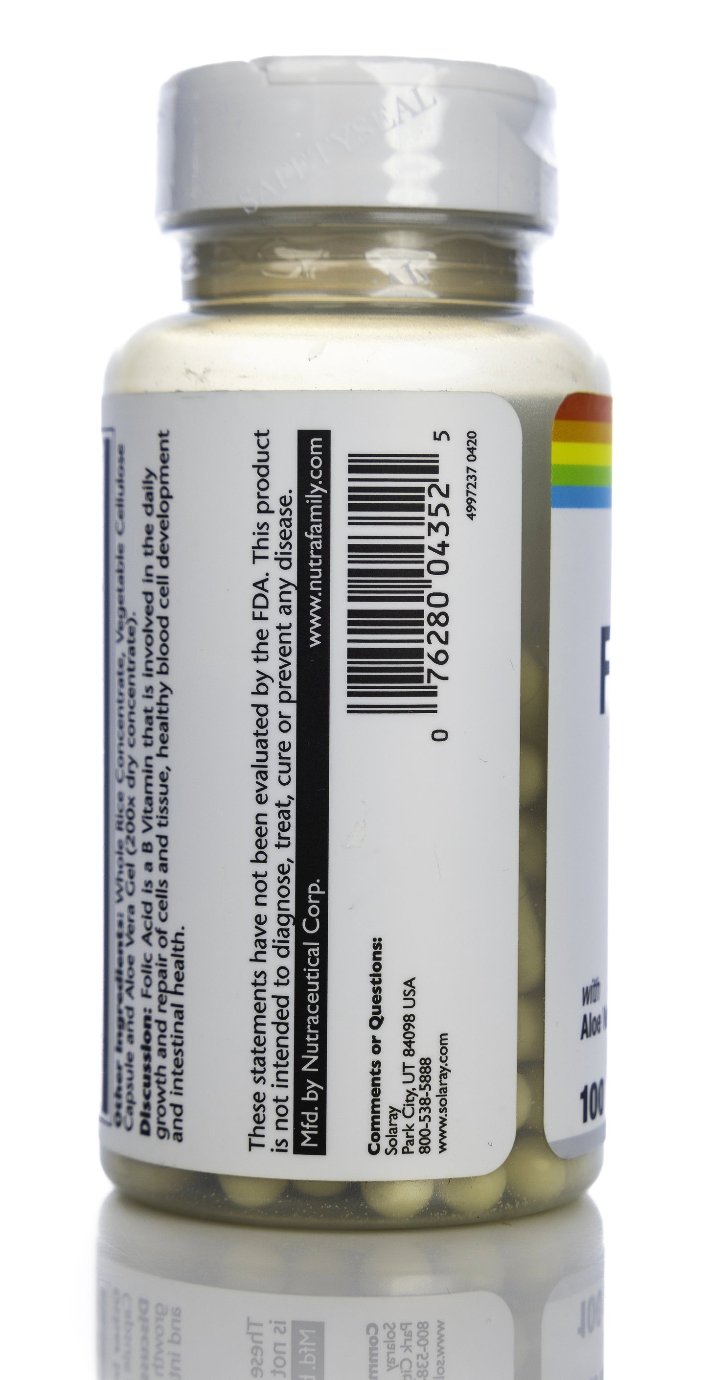 Solaray Folic Acid 1360 mcg 100 Capsules