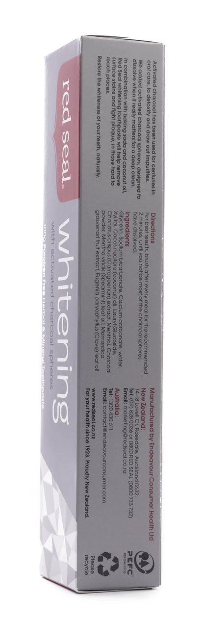 Red Seal Whitening With Activated Charcoal Toothpaste 100g
