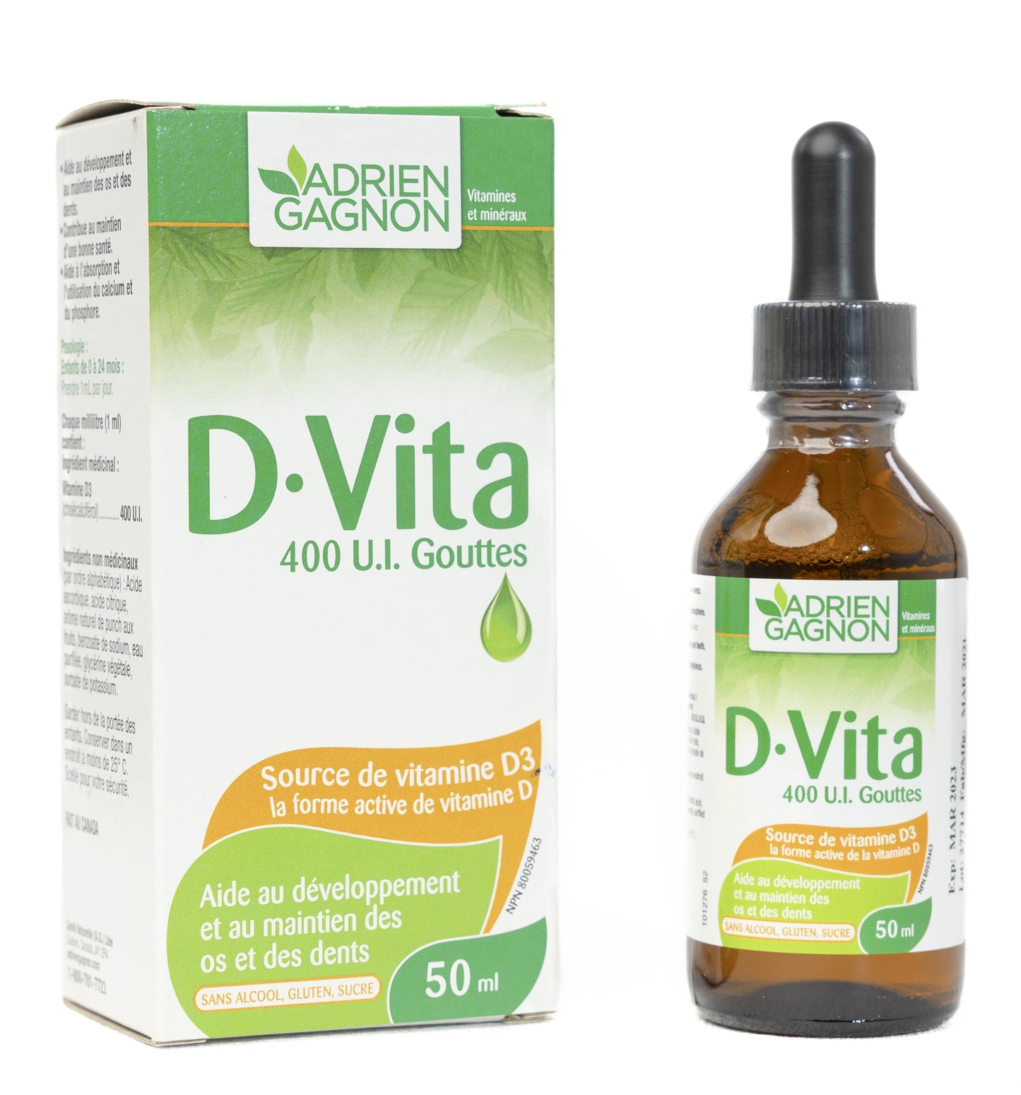 Adrien Gagnon D.Vita[Vitamin-D3] 400IU Drops 50Ml