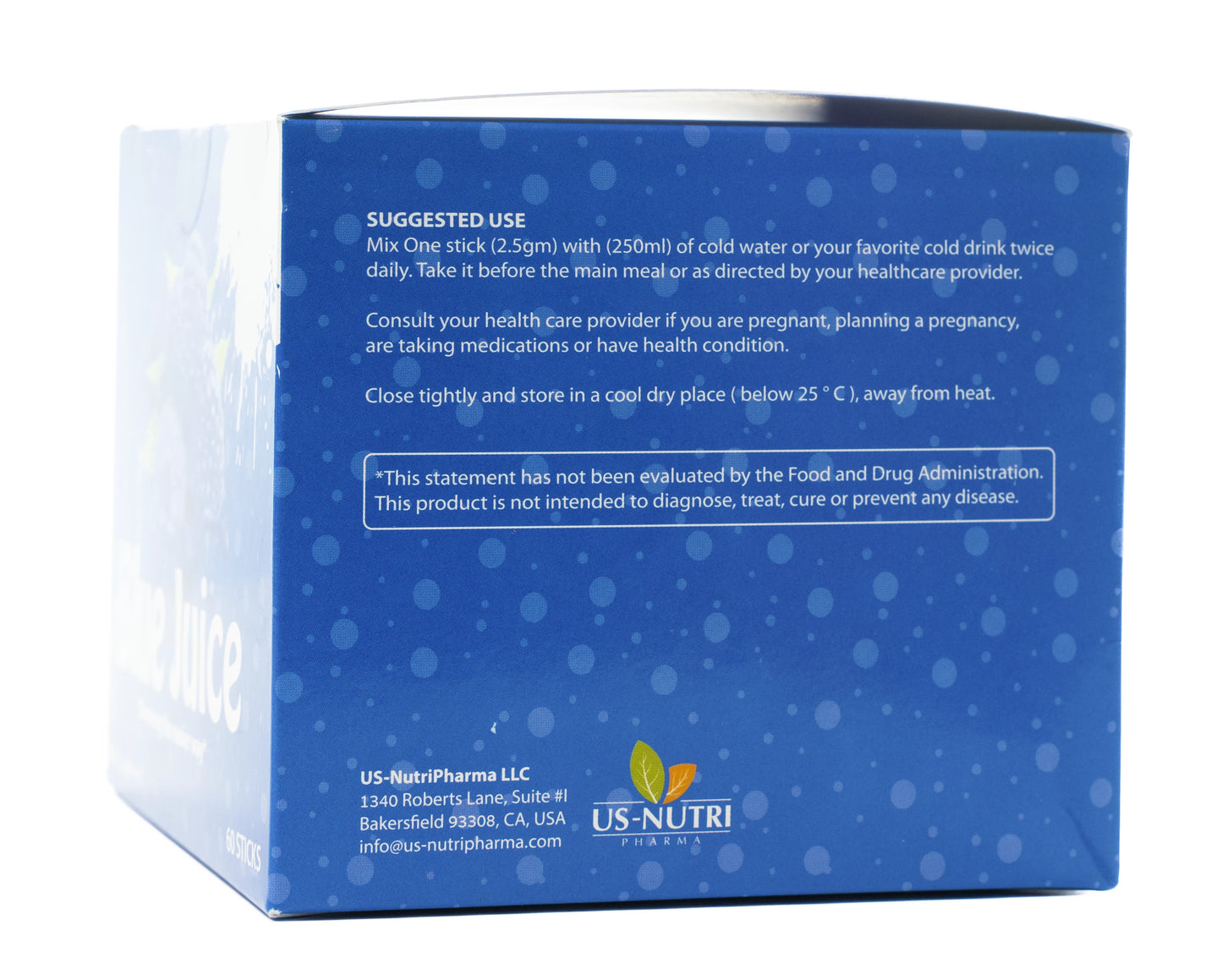 Us-Nutri Blue Juice 60 Sticks