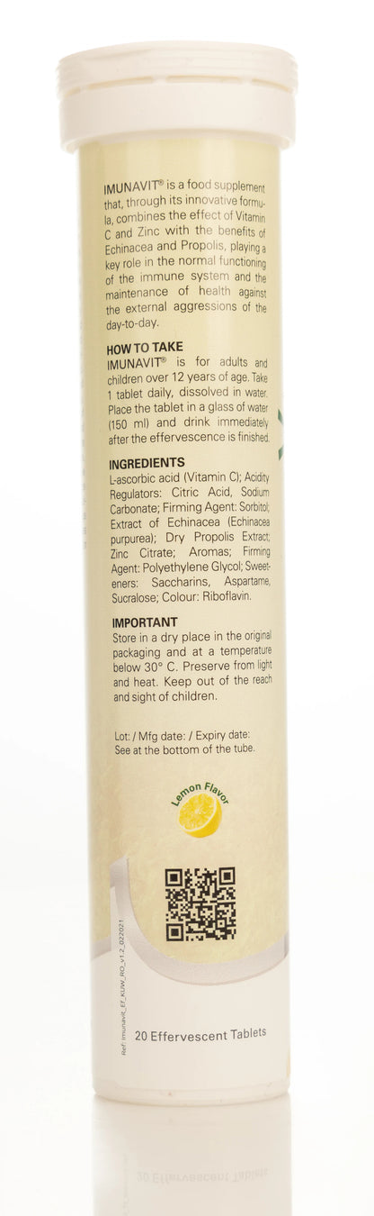 Imunavit Vitamin C+Zinc+Echinacea+Propolis 20 Effervscent Tablet