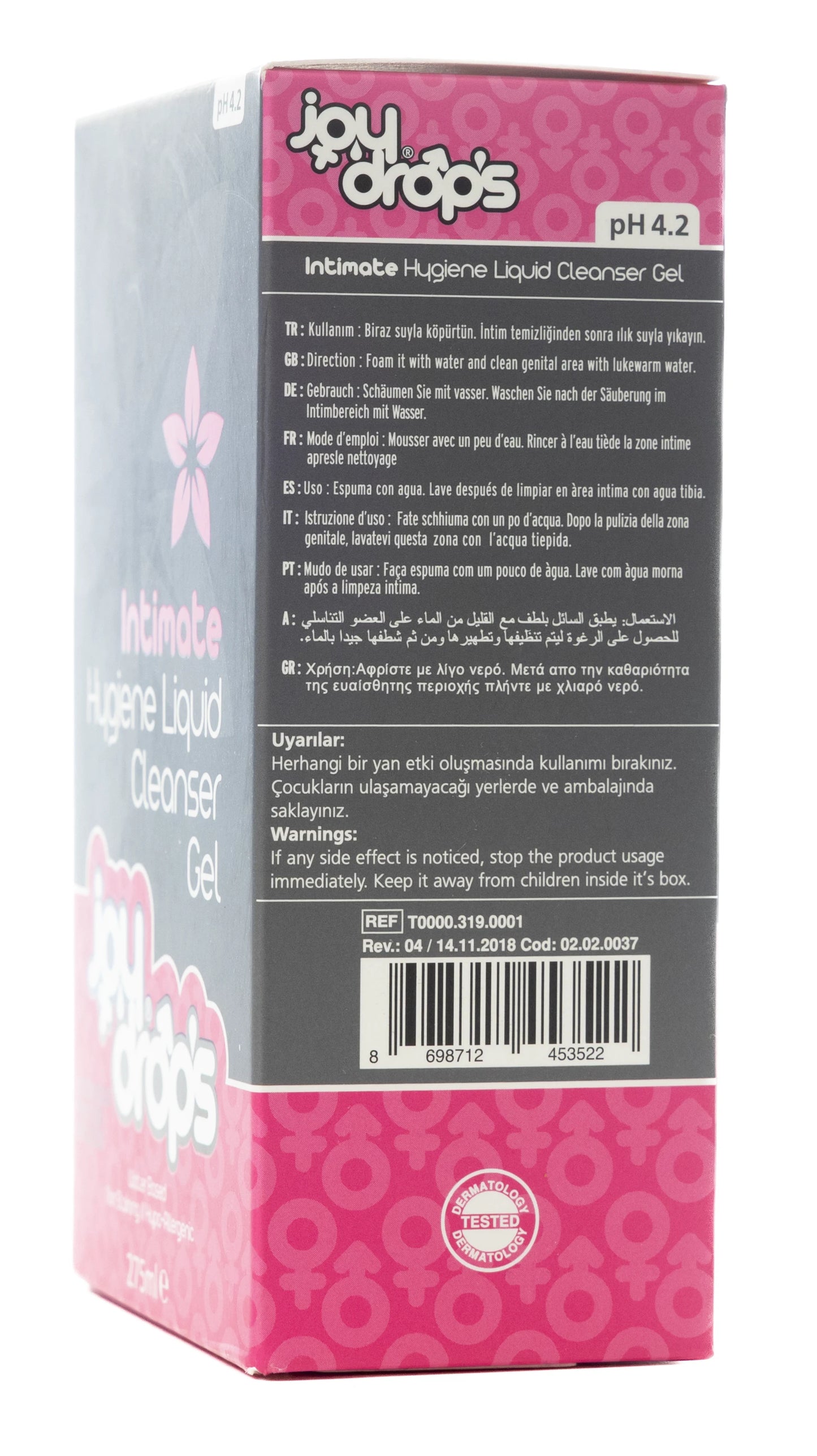 Joy Drops Intimate Hygiene Liquid Cleanser Gel 275 Ml
