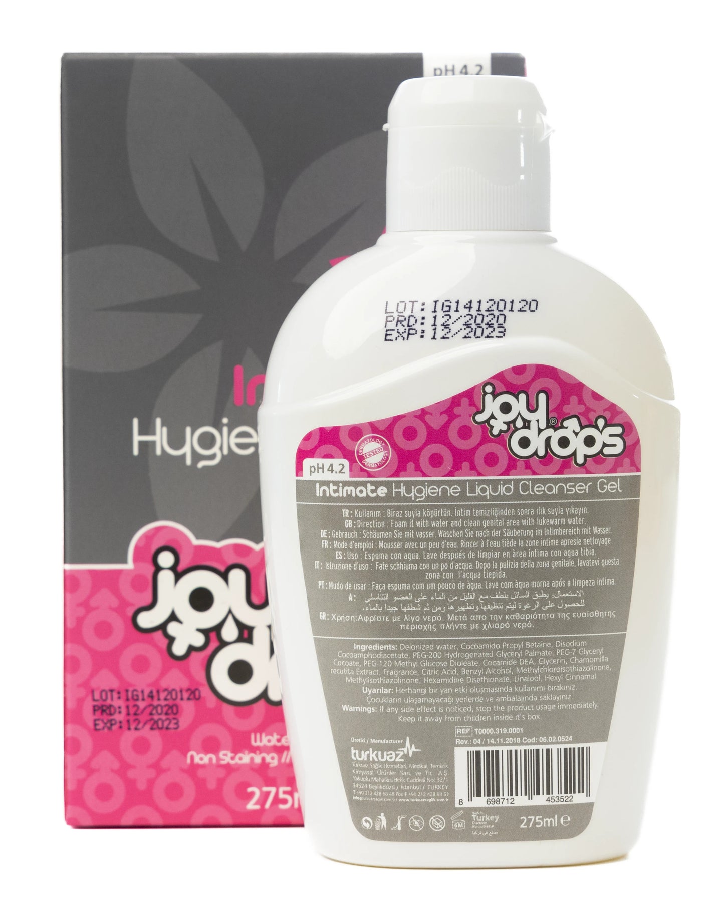 Joy Drops Intimate Hygiene Liquid Cleanser Gel 275 Ml