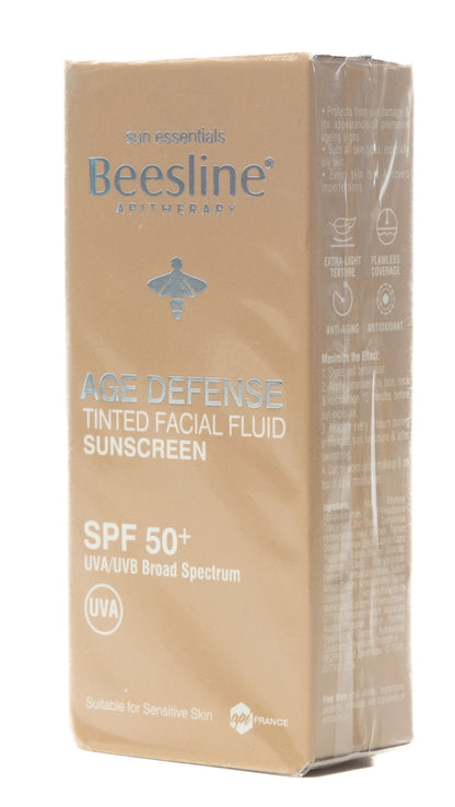 Beesline Age Defense Facial Sun Screen Spf 50+ Tinted Fluid 40 Ml