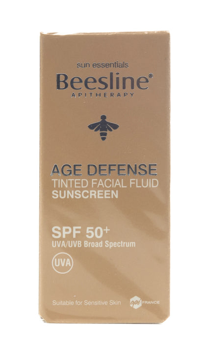 Beesline Age Defense Facial Sun Screen Spf 50+ Tinted Fluid 40 Ml