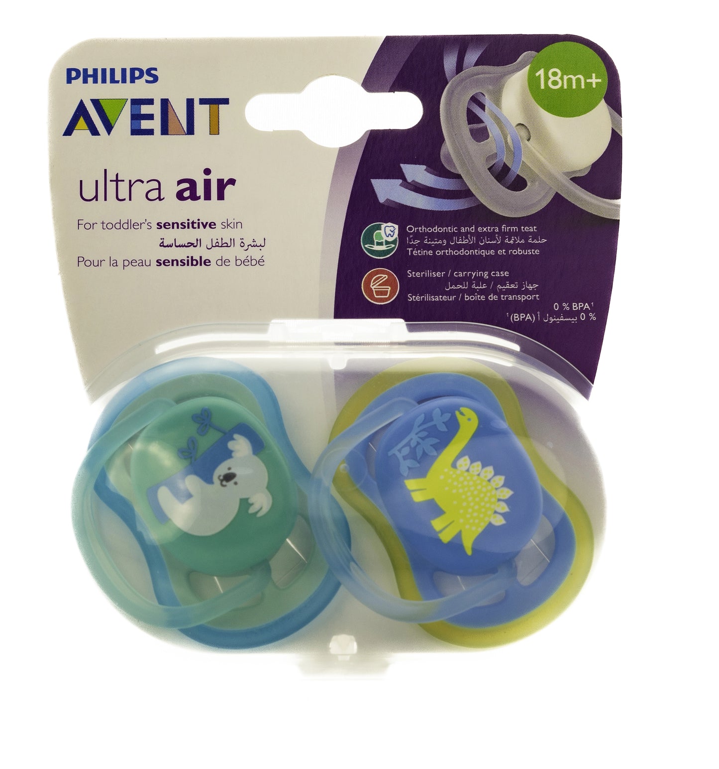 Avent [586] Ultra Air Animals Soother 18M+ 2 Pieces