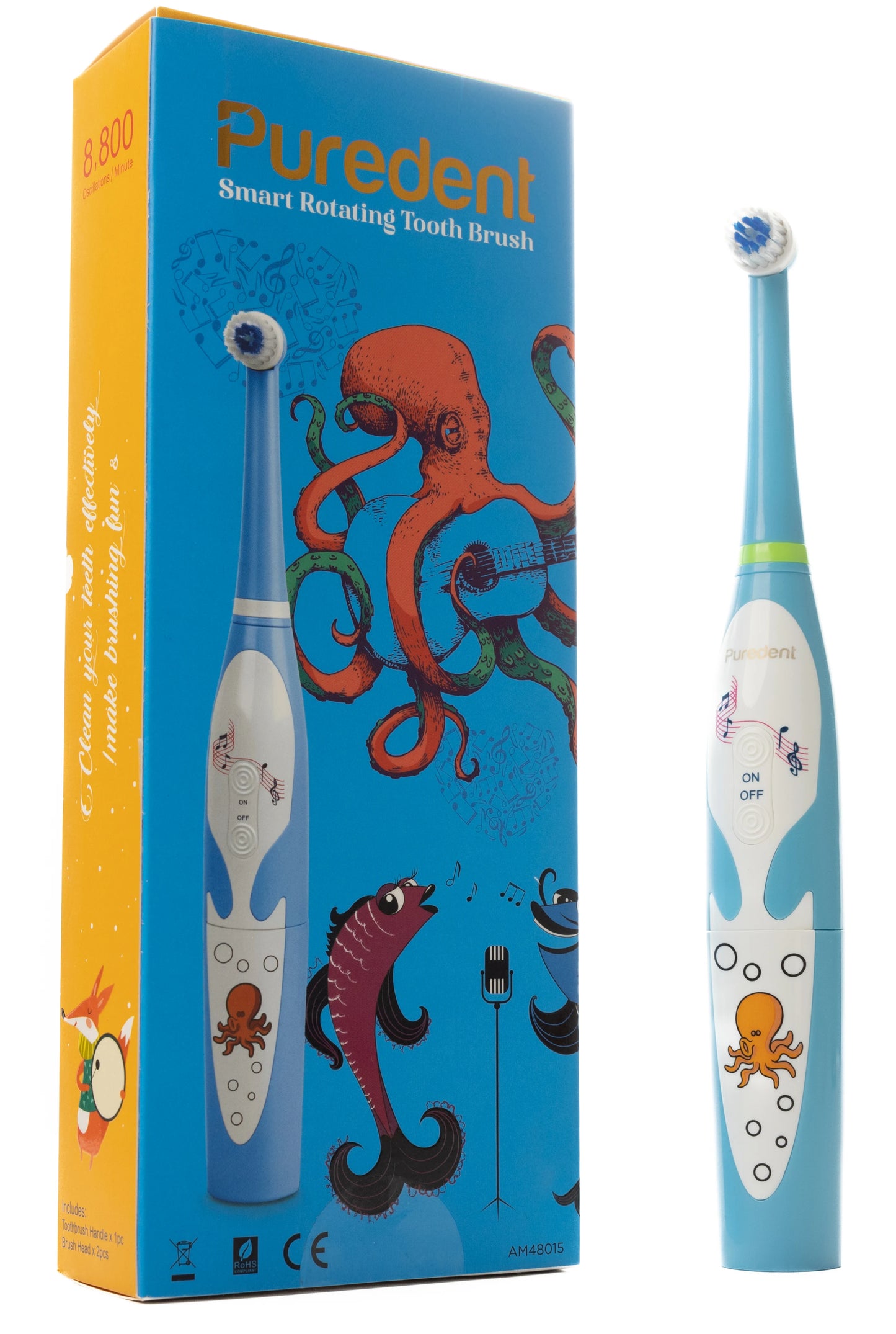 Puredent Smart Rotating Toothbrush-Blue AM48015