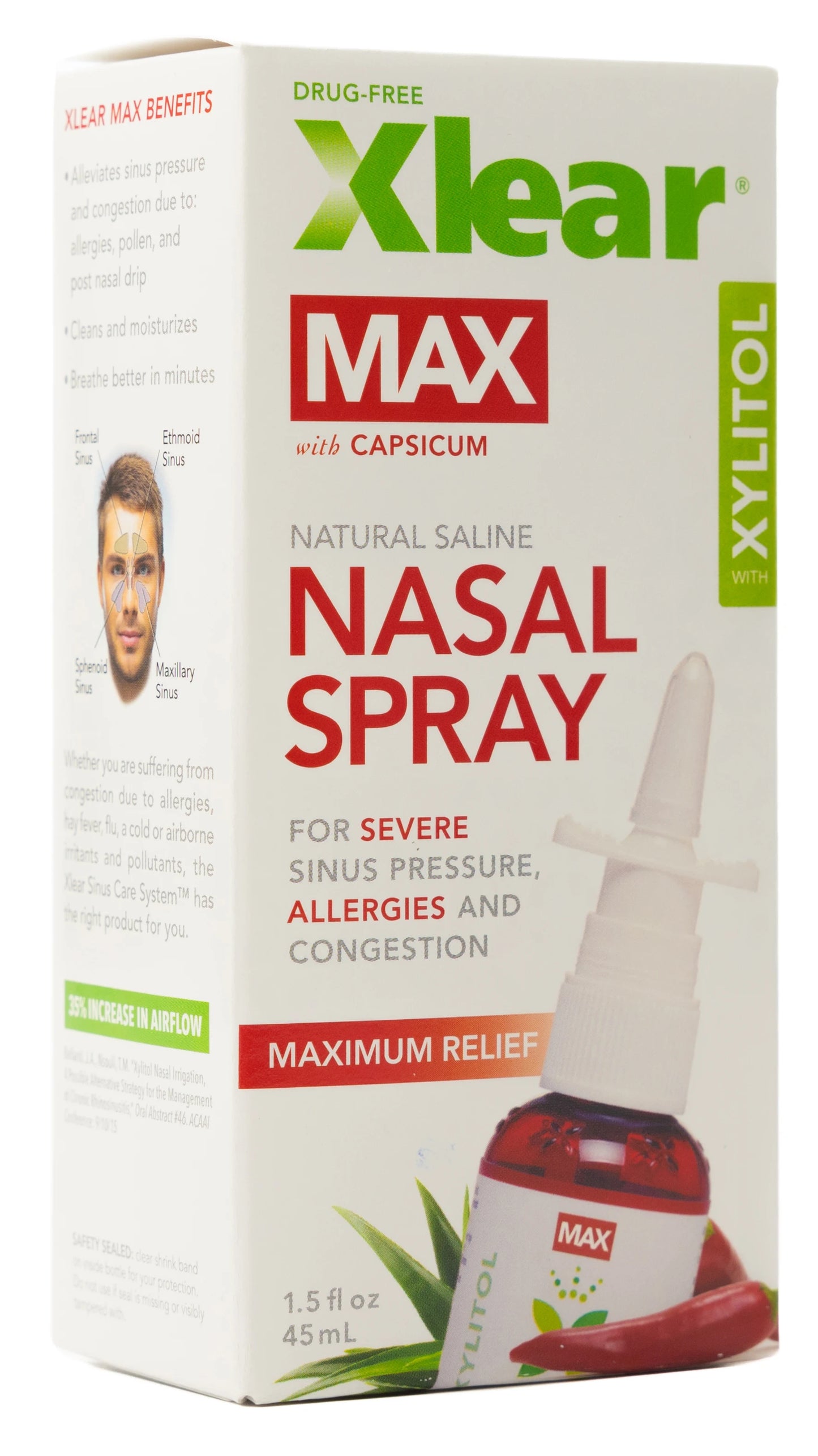 Xlear Max Nasal Spray 45Ml