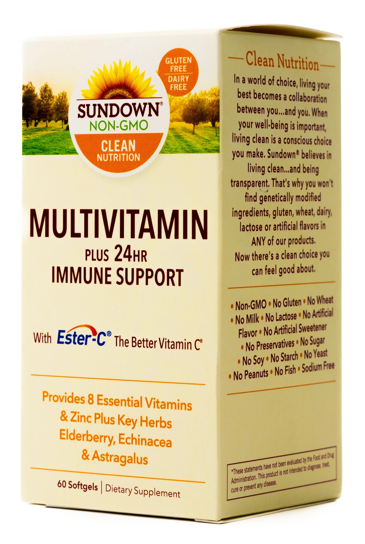 Sundown multivitamin Plus 24hr Immune Support 60 Softgels
