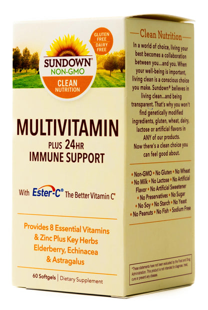 Sundown multivitamin Plus 24hr Immune Support 60 Softgels