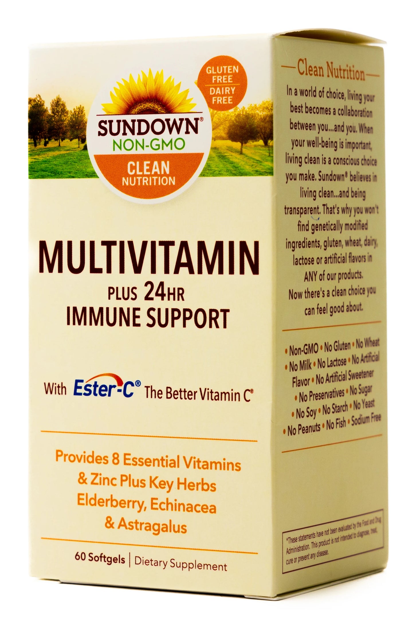 Sundown multivitamin Plus 24hr Immune Support 60 Softgels
