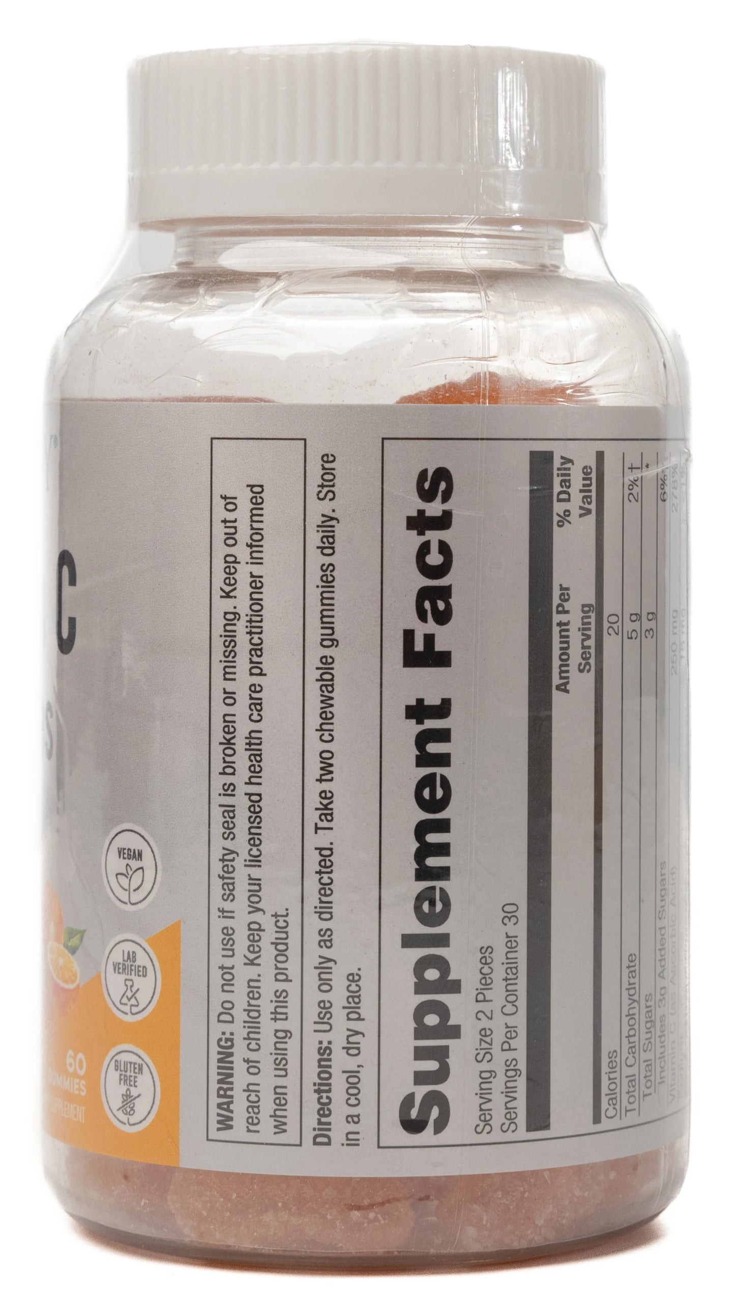 Solaray Vitamin-C 250 mg 60 Gummies