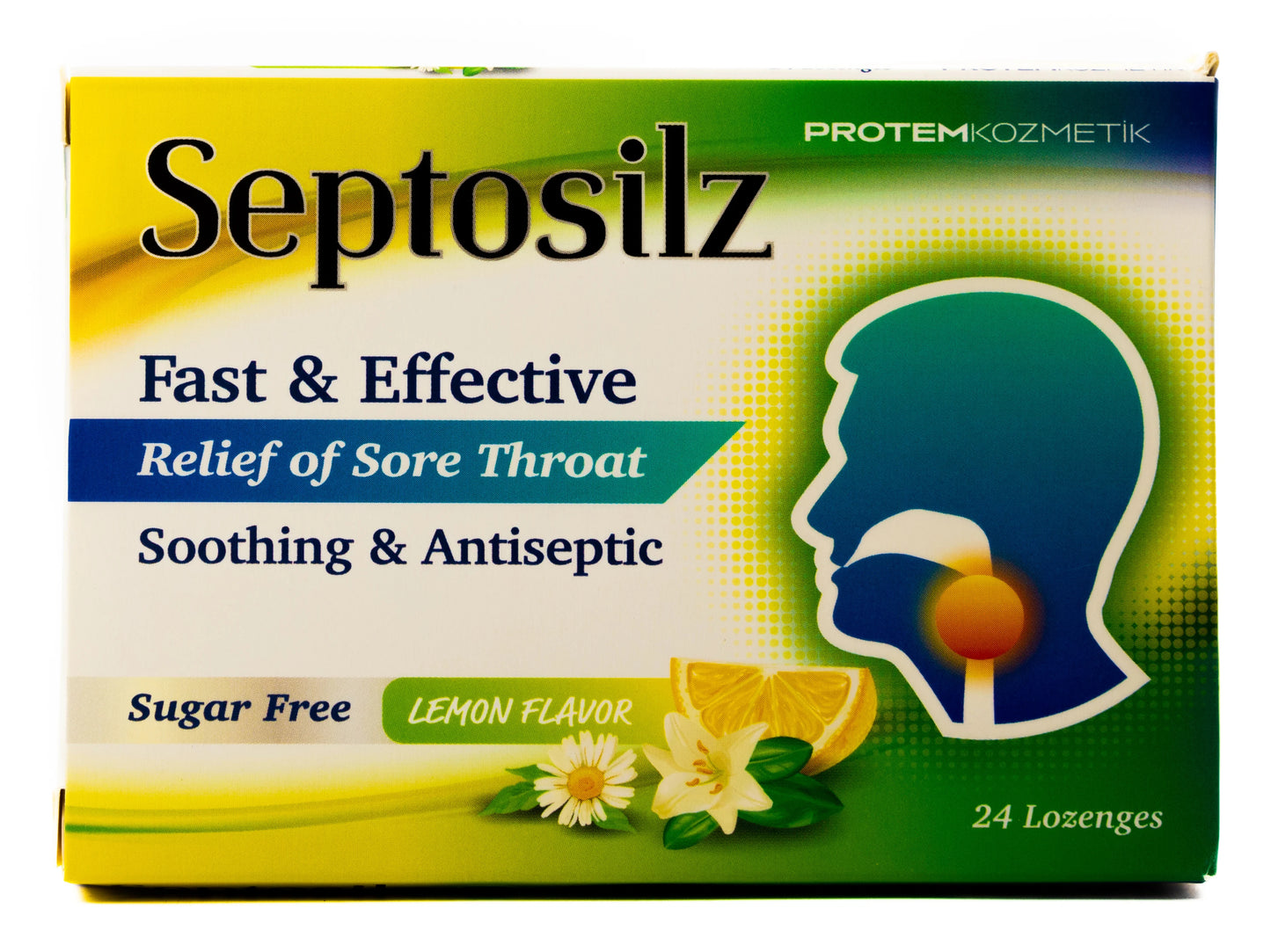 Septosilz Lemon Sugar Free 24 Lozenges