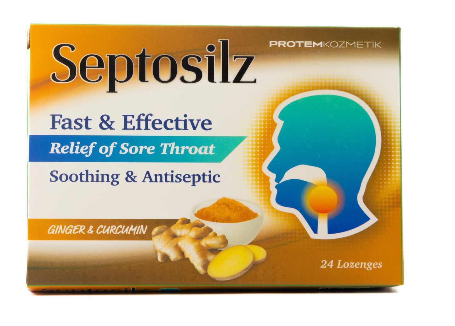 Septosilz Ginger & Curcumin 24 Lozenges