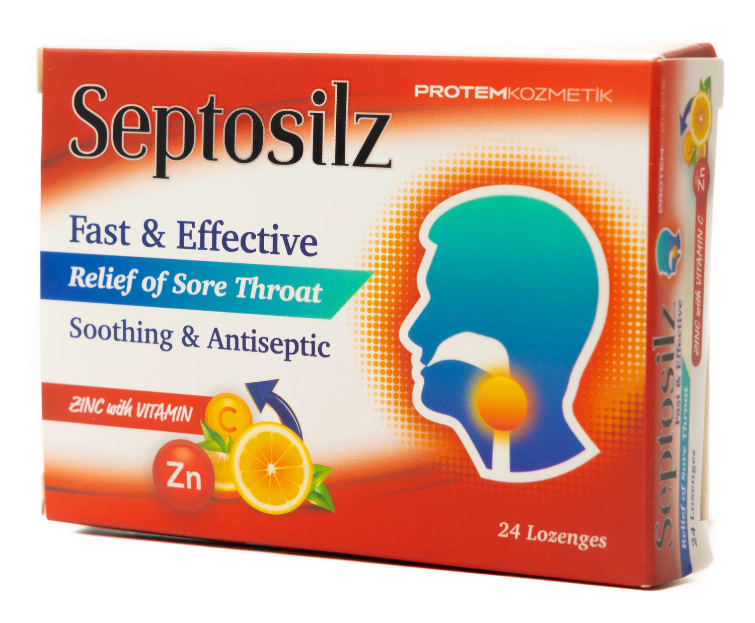 Septosilz Zinc With Vitamin-C 24 Lozenges
