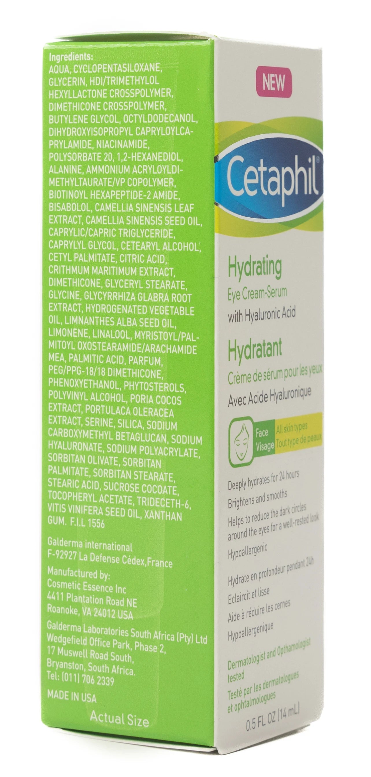 Cetaphil Hydrating Eye Cream Serum with Hyaluronic Acid 14 Ml