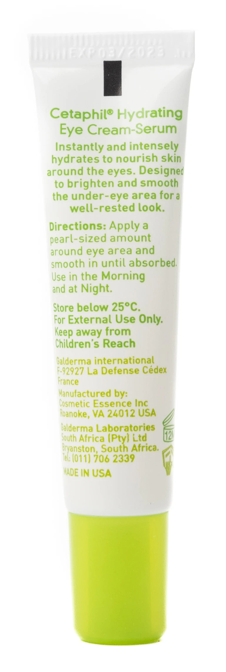 Cetaphil Hydrating Eye Cream Serum with Hyaluronic Acid 14 Ml