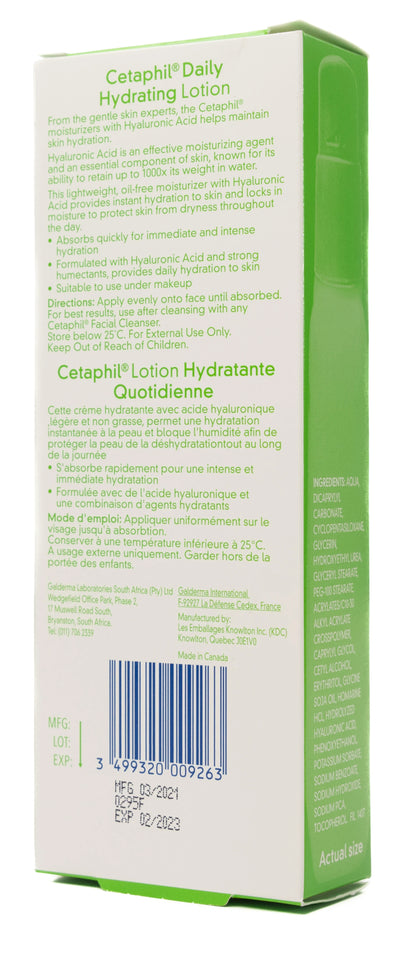 Cetaphil Daily Hydrating Lotion with Hyaluronic Acid 88 Ml