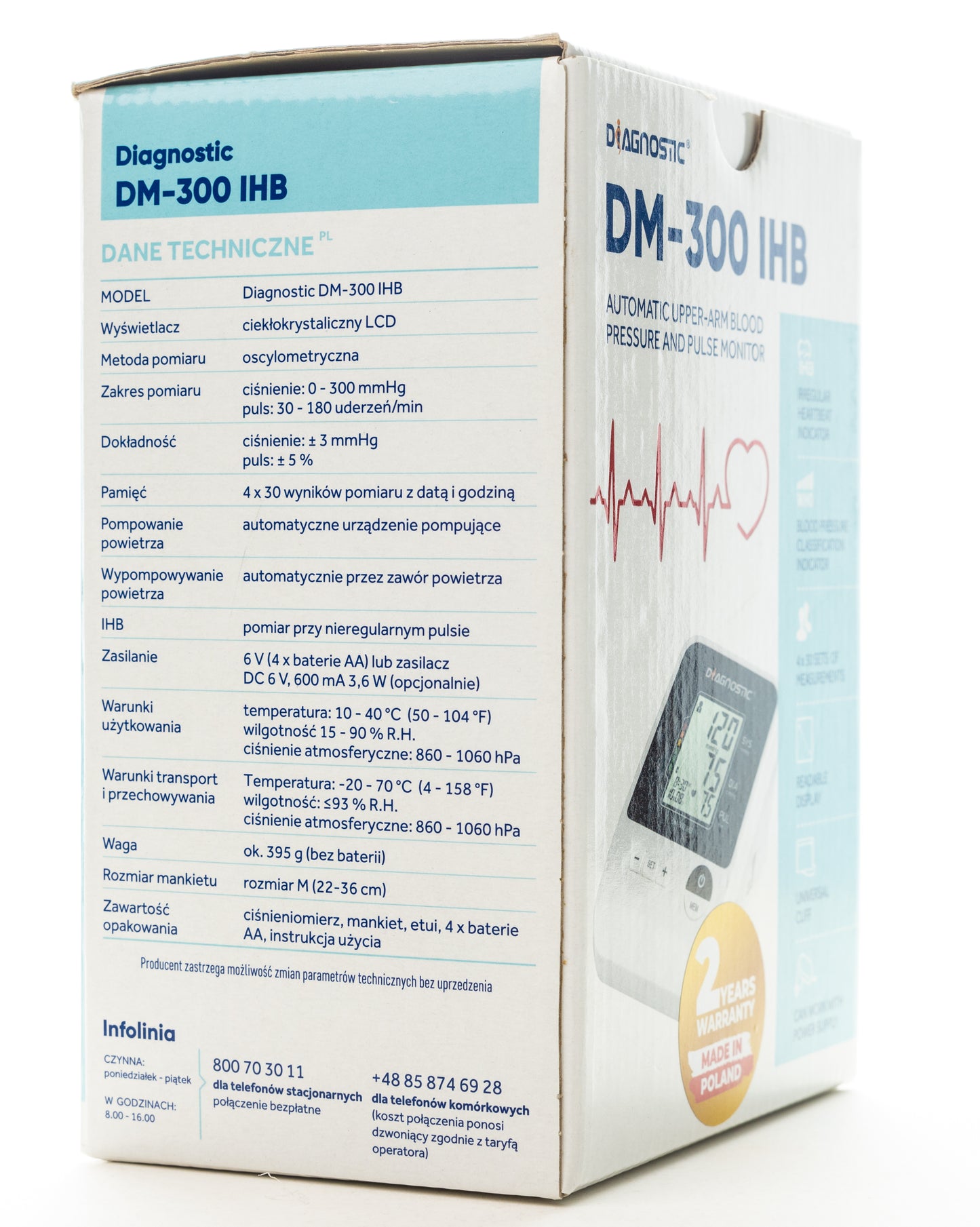 Diagnostic Upper-Arm Blood Pressure Monitor [Dm-300Ihb]