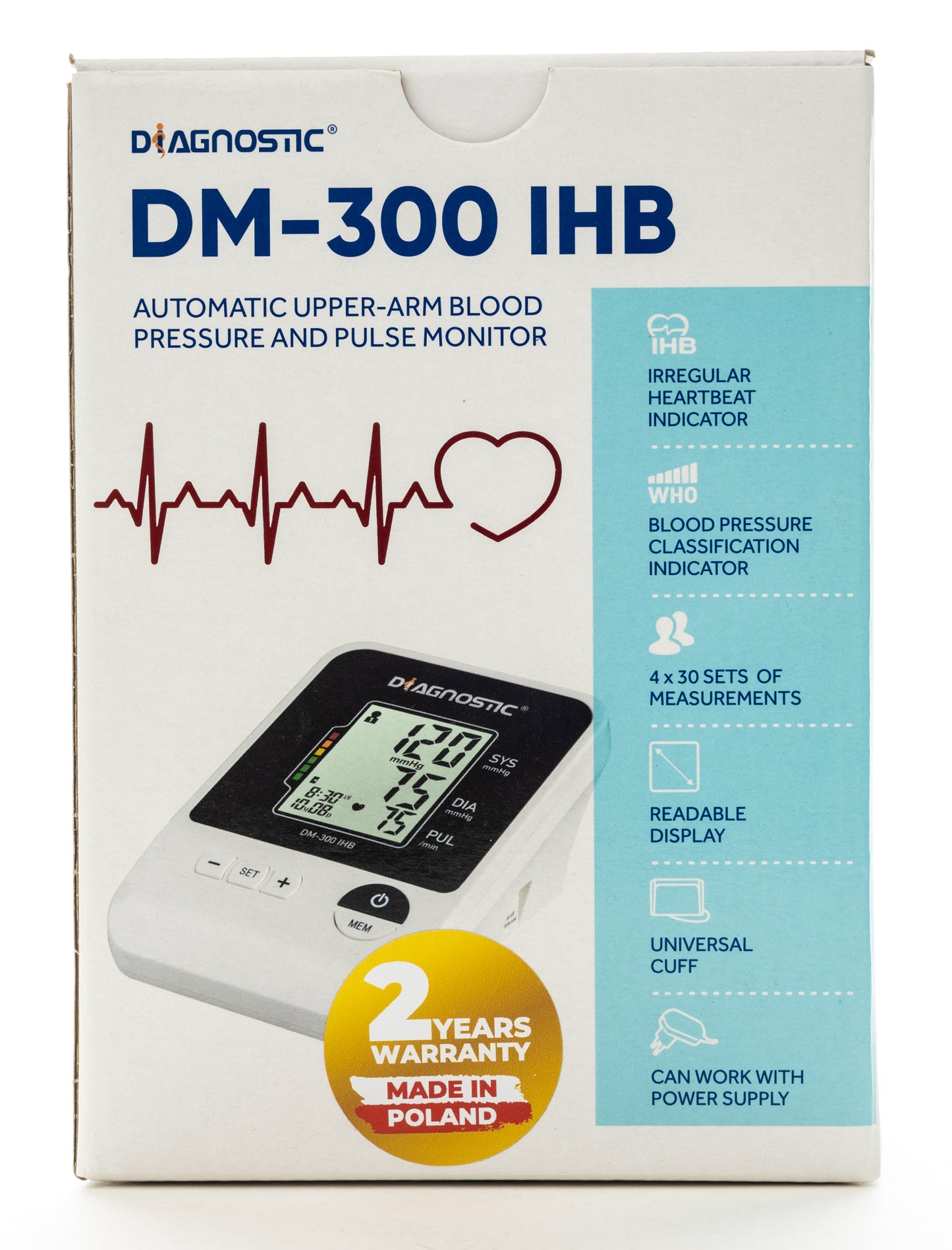 Diagnostic Upper-Arm Blood Pressure Monitor [Dm-300Ihb]