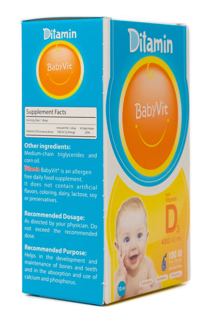 Ditamin Babyvit Vitamin D3 100 IU Drops 10Ml