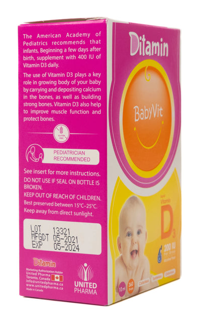 Ditamin Babyvit Vitamin D3 200 IU Drops 10Ml